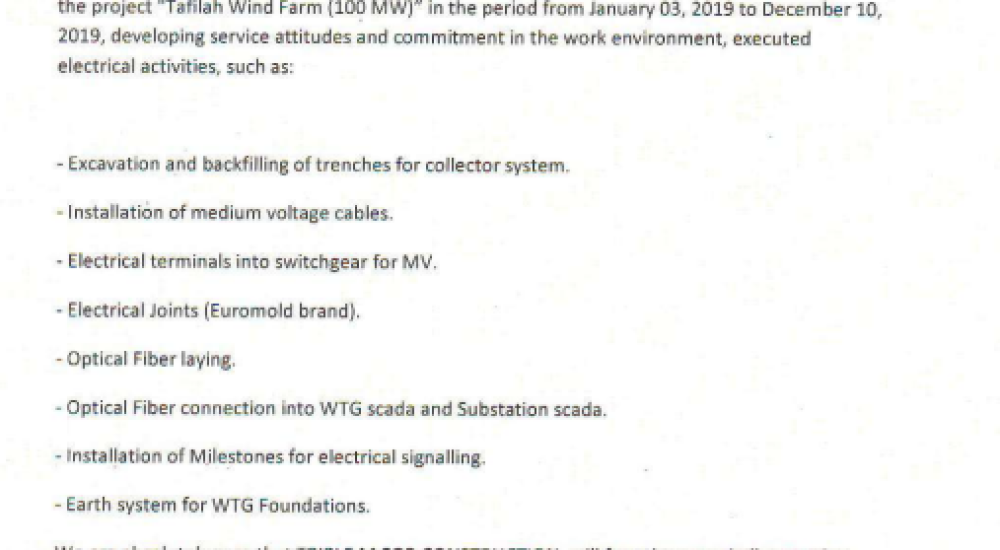 TWF Certificate